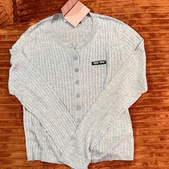 Miu Miu Gray Women Knit Top - Picture 1 of 1